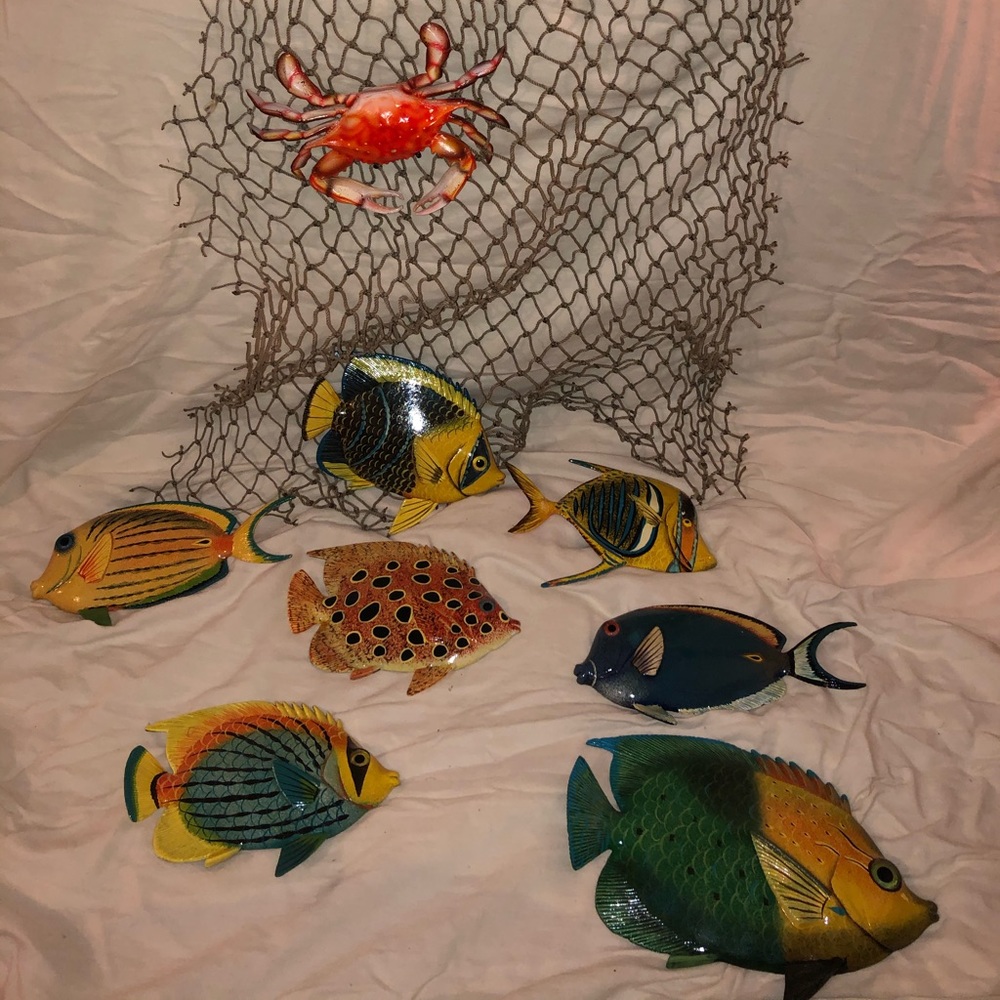 Fish Net with Plastic Fish